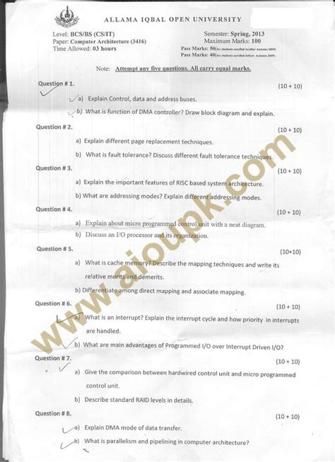 Compiler Construction Code 3468 Aiou Old Paper Autumn 2013