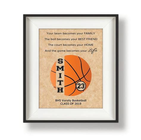 Basketball Senior Gift Basketball Gifts For Team Senior Night Gift