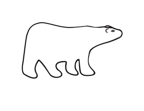 Easy Polar Bear Template