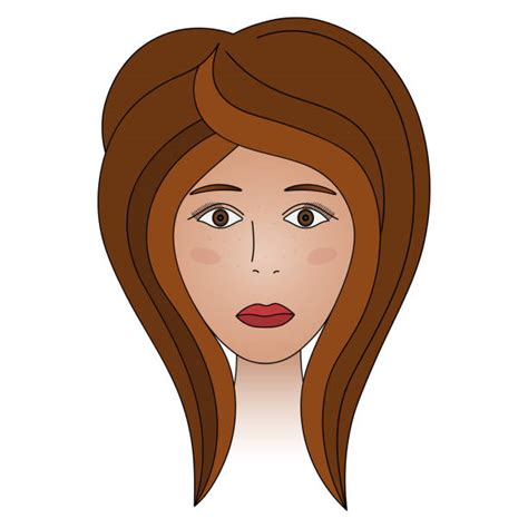 Brunette With Freckles Clip Art Illustrations Royalty Free Vector