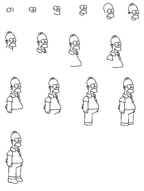 How To Draw The Simsons Homer Simpson Dessins Faciles Dessin