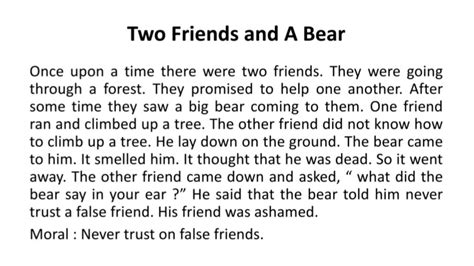 Story Two Friends And A Bear Subenglish By Vijay Sir Youtube