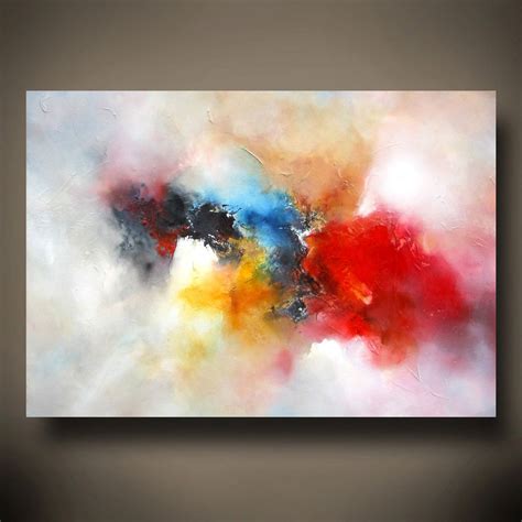 Large Canvas Abstract Oil Painting By Artist Simon Kenny Past And
