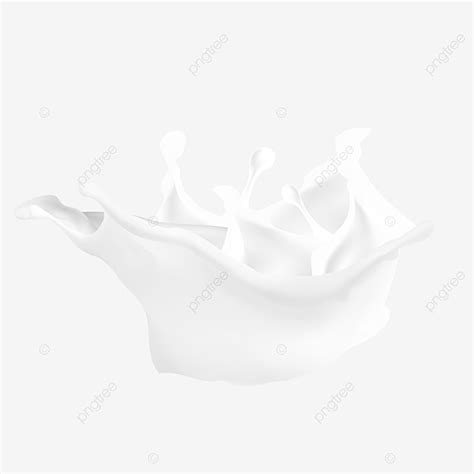 Milk Splatter White Transparent White Splattered Milk Illustration