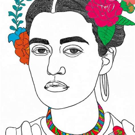 Desenhos De Frida Kahlo Para Imprimir E Colorir Pintar