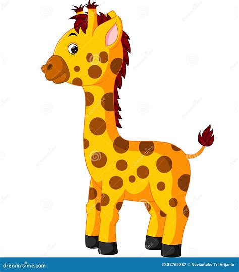 Cute Giraffe Cartoon Of Illustration Stock Vector Illustration Of