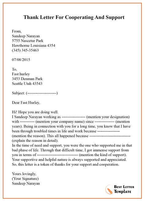 Sample Letter Of Appreciation For Support Collection Letter Template