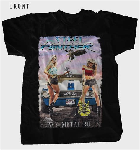 Steel Panther Heavy Metal Rules American Rock Band T Shirt