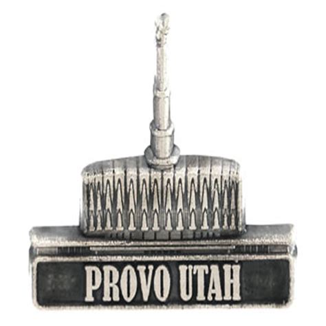 Provo Utah Temple Pin Silver In Lds P R On