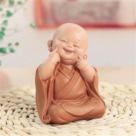 Hand Carved Laughing Buddha Fengshui Figurine T Wows Small