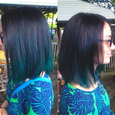 Dark Brown To Teal Ombre Ombre Tealhair