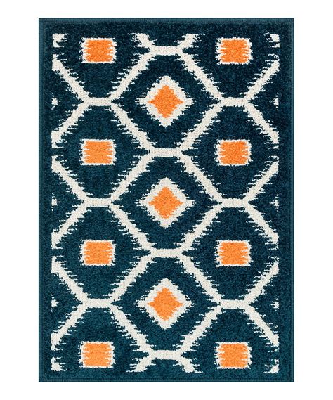 Pair with pastel blues to give a nod to beautiful sunsets. Loloi Rugs Navy & Orange Tile Terrace Indoor/Outdoor Rug ...