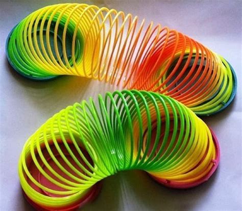 new us plastic magic rainbow coil spring slinky colorful etsy