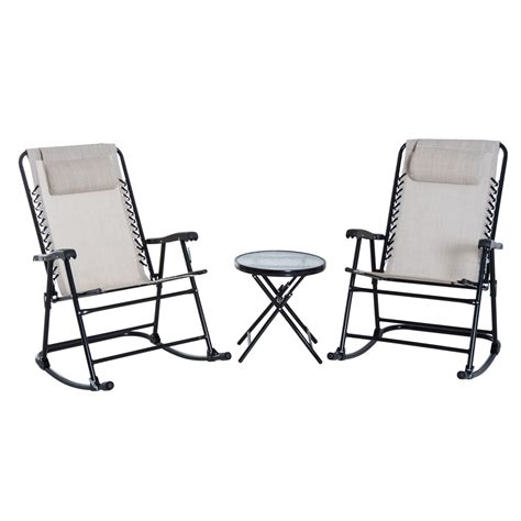 If you buy foldable table and chairs walmart, it is important for you that you always chose the right and trustworthy seller at amazon. Outsunny 3 Piece Outdoor Folding Rocking Chair Set with ...