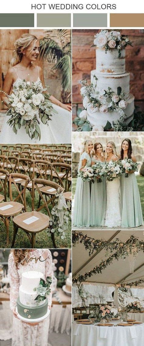 10 Sage Green Wedding Color Palettes For 2020 Trends In 2020 With