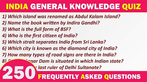 India General Knowledge Quiz FAQs UPSC PSC Other Competitive Exam Preparation GK