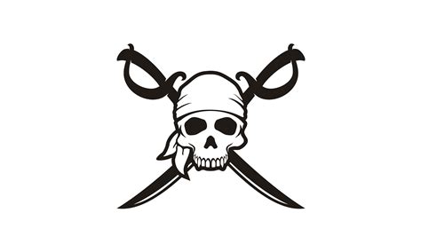 retro pirates skull crossing swords logo grafik von enola99d · creative fabrica