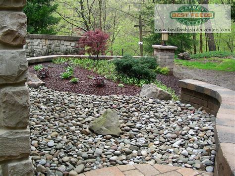Make certain you have a new wax ring for replacing the toilet. Stone wall with river rock accent surrounding planting bed ...