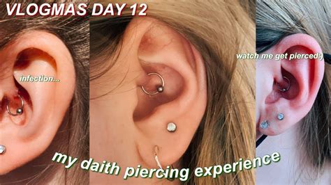 My Daith Piercing Experience Watch Me Get Pierced Deal With Infection And More Youtube