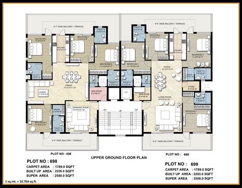 4 Bhk Apartment Floor Plan