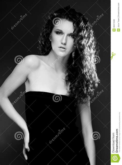Beautiful Woman With Long Curly Hairs Stock Photo Image Of Girl