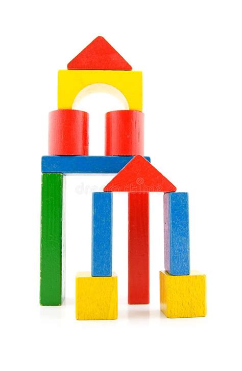 Colorful Wooden Building Blocks Stock Image Image Of Construct