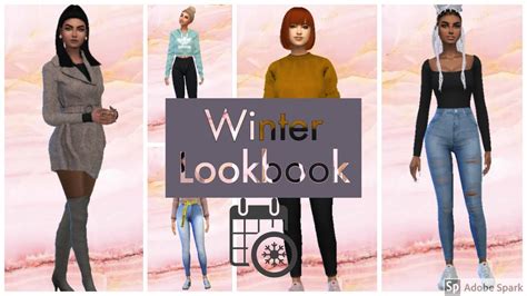 Sims 4 Female Winter Lookbook ⎮ Get Cozy⎮ Threexsimmer Youtube