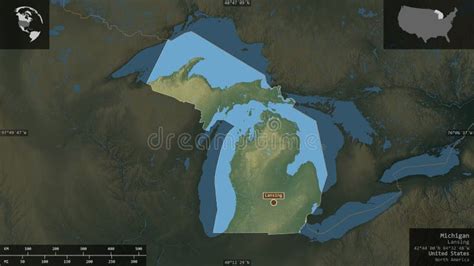 Michigan Relief Map Stock Illustration Illustration Of Nation 5567467