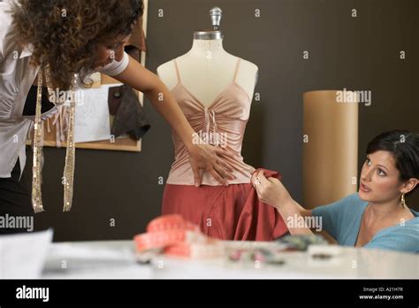 Fashion Designers Working Stock Photo Alamy