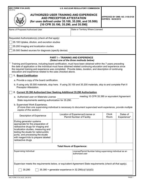 Nrc Form 313a Aud Fill Out Sign Online And Download Fillable Pdf