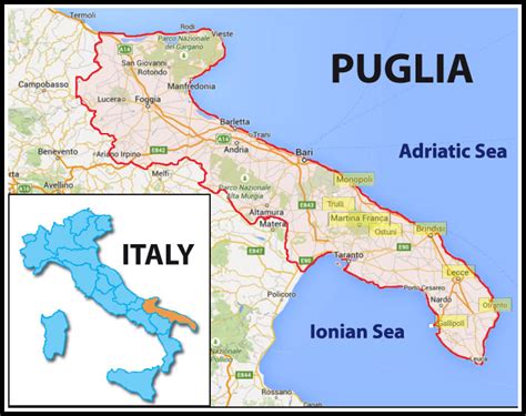 Puglia Map WOW Travel Small Group Travel