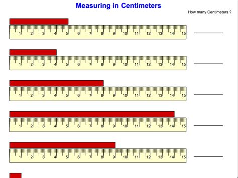 Centimeter Measurement Worksheet