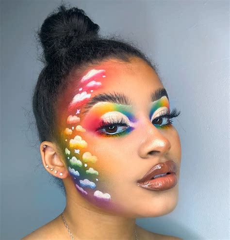 Pin By Melanie Abraham On Makeup In 2020 Pride Makeup Rainbow Makeup