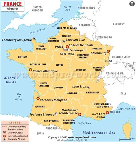 Map International Airports In France Airport Map Paris Airport Map