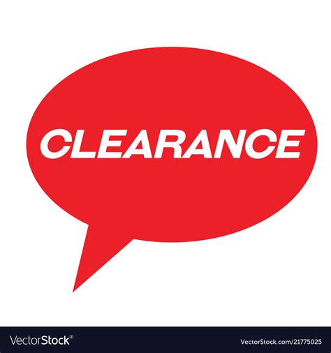 Clearance Rubber Stamp Royalty Free Vector Image