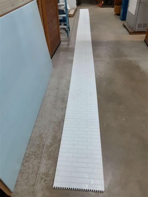 18x 112 Feet Intralox Series 800 Hinge Flat Top Conveyor Belt White