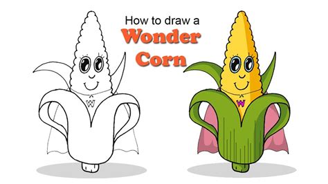 How To Draw A Sweet Corn Youtube