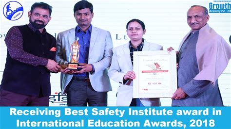 Receiving Best Safety Institute Award In International Education Awards