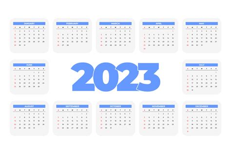 Calendario Editable 2023 Vectores Iconos Gráficos Y Fondos Para