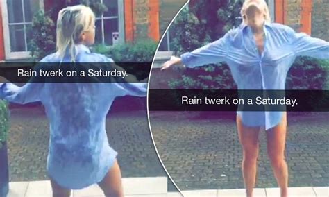 Rita Ora Shows Off Her Toned Legs As She Performs A Rain Twerk