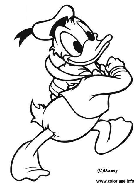 Coloriage Donald Est Joyeux Disney JeColorie Com