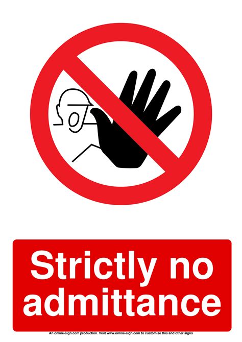 No Admittance Signs Poster Template