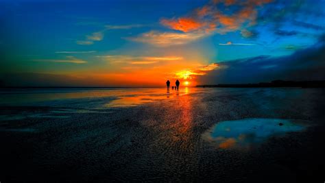 walk, Clouds, Sunset, Sea, Sea, View, Nature, Sky Wallpapers HD ...