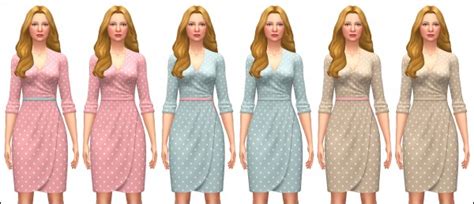 Martine Simblr Wrap Dress Recolour Sims 4 Downloads