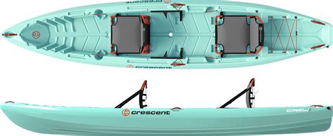 Tandem Kayak For Cruising And Fishing Crescent Crew 21 Tandem