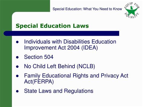 Ppt Special Education What You Need To Know Some Of The Basics