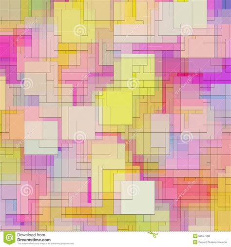 Multicolored Different Square Shapes Stock Illustration Illustration