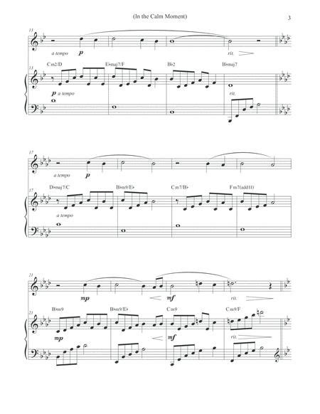 In The Calm Moment Flute Piano Sheet Music Pdf Download