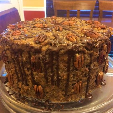 On low speed, beat in remaining cake ingredients until well blended, scraping bowl occasionally. HOMEMADE German chocolate cake • 01 Easy Life