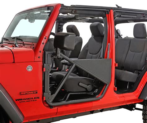 Smittybilt 76791 Front Src Tube Doors In Textured Black For 07 17 Jeep